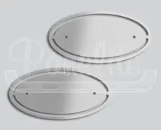 OVAL WITH CUTOUTS EMBLEM ACCENTS