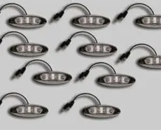 P168AC AMBER CLEAR LED LITE - 10 PACK