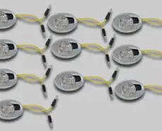 M3 AMBER CLEAR LED WITH BEZEL - 10 PACK