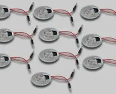 M3 RED CLEAR LED WITH BEZEL - 10 PACK
