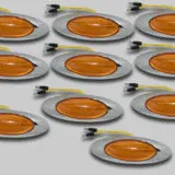 M1 AMBER LED WITH BEZEL - 10 PACK