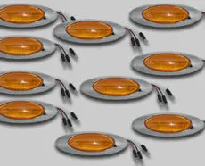 M1 AMBER LED TURN SIGNAL WITH BEZEL - 10 PACK