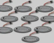 M1 RED CLEAR LED WITH BEZEL - 10 PACK