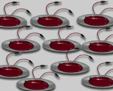 M1 RED LED WITH BEZEL - 10 PACK