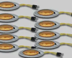 M5 AMBER LED WITH BEZEL - 10 PACK