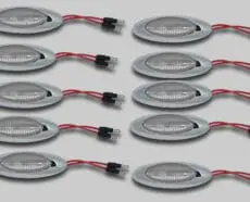 M5 RED CLEAR LED WITH BEZEL - 10 PACK