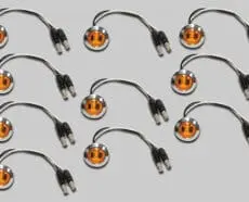 3/4" ROUND AMBER LED - NEW STYLE 10 PACK