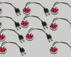 3/4" ROUND RED LED - NEW STYLE 10 PACK