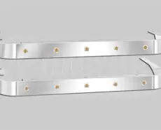 PETERBILT 589 SLEEPER PANELS - 44" SLEEPER - 3/4" ROUND AMBER LED
