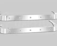 PETERBILT 589 SLEEPER PANELS - 44" SLEEPER - 3/4" ROUND AMBER CLEAR LED
