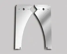 BLANK WITH OEM LIGHT CUTOUT - PETERBILT 589 SHORT HOOD (121" BBC) HOOD EXTENSION PANELS