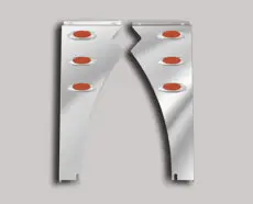 M5 AMBER LED - PETERBILT 589 SHORT HOOD (121" BBC) HOOD EXTENSION PANELS