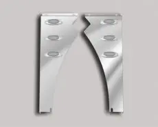 M5 AMBER CLEAR LED - PETERBILT 589 SHORT HOOD (121" BBC) HOOD EXTENSION PANELS