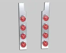 PETERBILT 589 REAR AIR CLEANER LITE BARS - WATERMELON RED LED