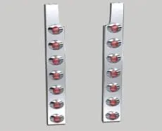 PETERBILT 589 REAR AIR CLEANER LITE BARS - M3 RED LED