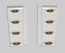 M1 AMBER LED - HOOD EXTENSION PANEL - PETERBILT 589 LONG HOOD