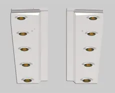 M5 AMBER LED - HOOD EXTENSION PANEL - PETERBILT 589 LONG HOOD