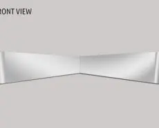 CURVED GLASS SUNVISOR - BOLTLESS BOWTIE