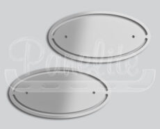 OVAL WITH CUTOUTS EMBLEM ACCENTS