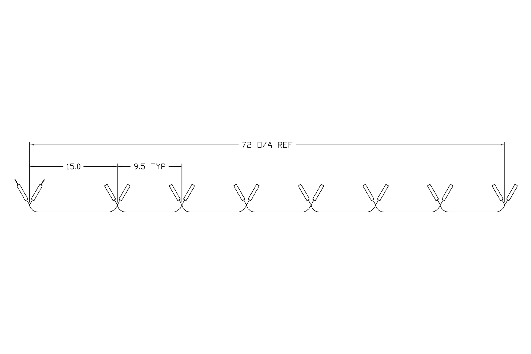 WIRE HARNESS 1 DUAL MALE 8 DUAL FEMALE image