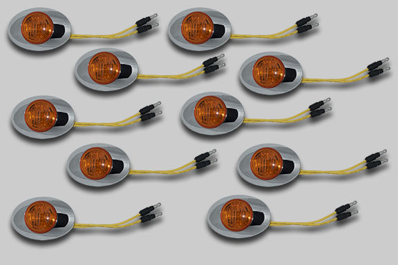 M3 AMBER LED WITH BEZEL - 10 PACK image