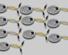 M3 AMBER CLEAR LED WITH BEZEL - 10 PACK