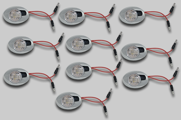 M3 RED CLEAR LED WITH BEZEL - 10 PACK image