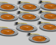 M1 AMBER LED WITH BEZEL - 10 PACK