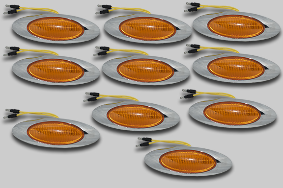 M1 AMBER LED WITH BEZEL - 10 PACK image