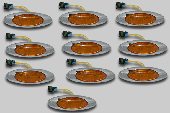 M1 AMBER LED WITH PACKARD PLUG - 10 PACK image