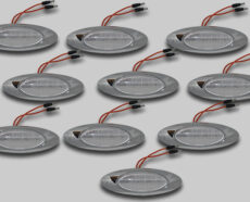 M1 RED CLEAR LED WITH BEZEL - 10 PACK
