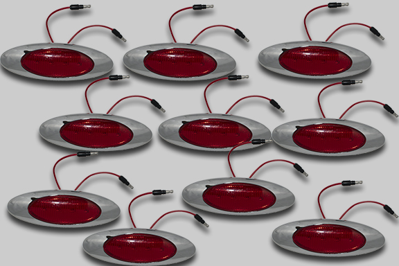 M1 RED LED WITH BEZEL - 10 PACK image