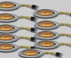 M5 AMBER LED WITH BEZEL - 10 PACK