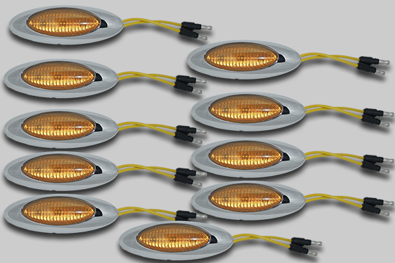 M5 AMBER LED WITH BEZEL - 10 PACK image