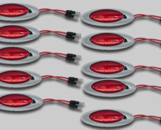 M5 RED LED WITH BEZEL - 10 PACK
