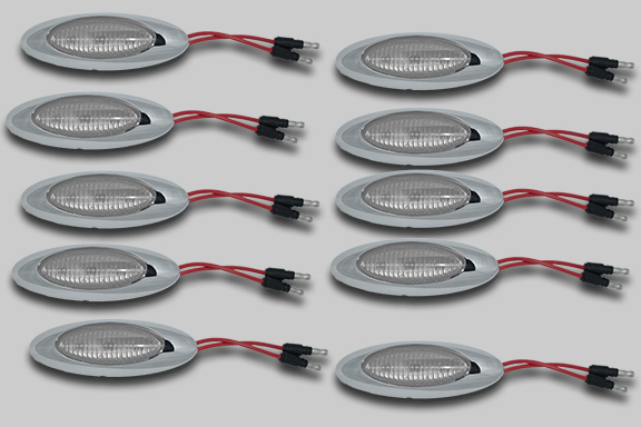 M5 RED CLEAR LED WITH BEZEL - 10 PACK image