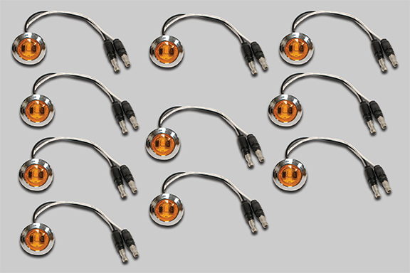 3/4″ ROUND AMBER LED – NEW STYLE 10 PACK image