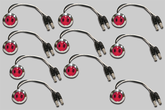 3/4″ ROUND RED LED – NEW STYLE 10 PACK image