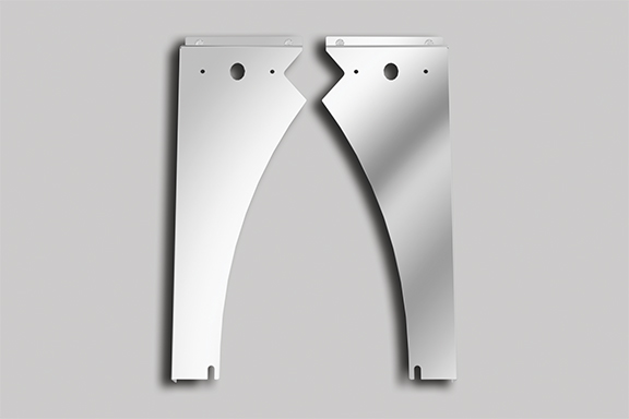BLANK WITH OEM LIGHT CUTOUT – PETERBILT 589 SHORT HOOD (121″ BBC) HOOD EXTENSION PANELS image