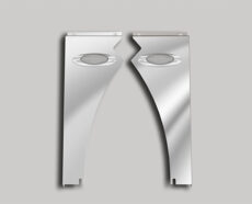 M1 AMBER CLEAR LED - PETERBILT 589 SHORT HOOD (121" BBC) HOOD EXTENSION PANELS