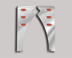 M5 AMBER LED - PETERBILT 589 SHORT HOOD (121" BBC) HOOD EXTENSION PANELS