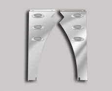 M5 AMBER CLEAR LED - PETERBILT 589 SHORT HOOD (121" BBC) HOOD EXTENSION PANELS