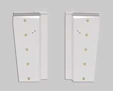 3/4" ROUND AMBER LED - HOOD EXTENSION PANEL - PETERBILT 589 LONG HOOD